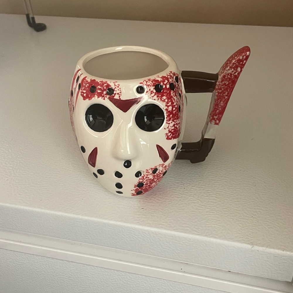 Friday the 13th Jason's Mask 3D Sculpted Ceramic Mug NWOT